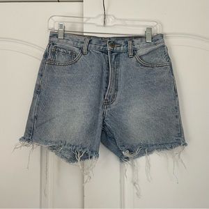 Light denim shorts
